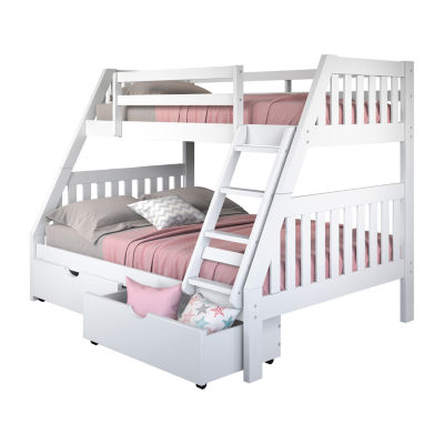 Austin Mission Bunk Bed with Under Bed Drawers - Twin over Full