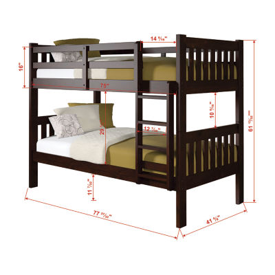 Austin Mission Twin over Bunk Bed