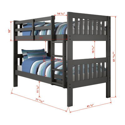 Austin Mission Twin over Bunk Bed