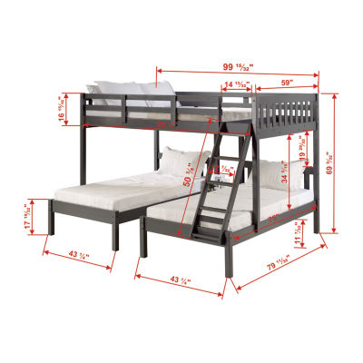 Treble Full over Double Twin Bunkbed