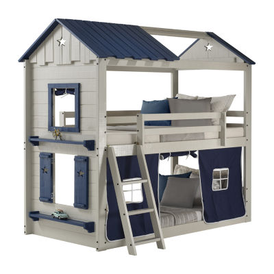 Star Gazer Twin over Twin Bunkbed with Blue Tent