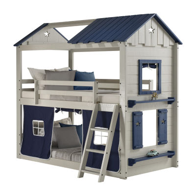 Star Gazer Twin over Twin Bunkbed with Blue Tent