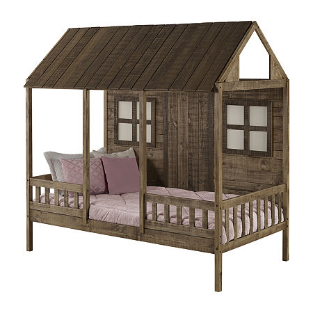 Front Porch Twin Loft Bed, One Size, Brown