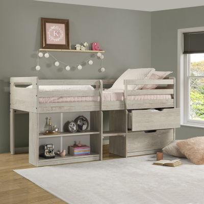 Twin Low Loft Bed With Storage
