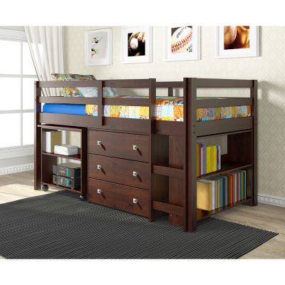 Pull Out Study Twin Low Loft Bed