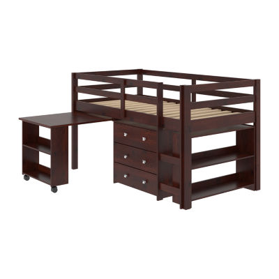 Pull Out Study Twin Low Loft Bed