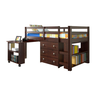 Pull Out Study Twin Low Loft Bed