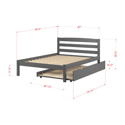 Econo Modern Full Bed with Twin Trundle