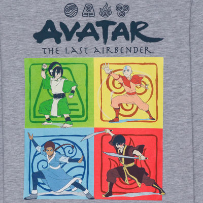 Little & Big Boys Crew Neck Long Sleeve Avatar-The Last Airbender Graphic T-Shirt