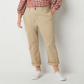 St. John's Bay Women's Relaxed Fit Girl Friend Chino Pant