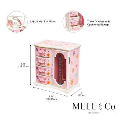 Mele And Co Kelly Pink Jewelry Box