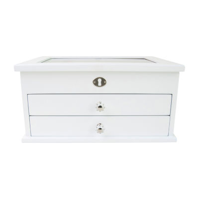 Mele And Co Large Lili White Jewelry Boxes