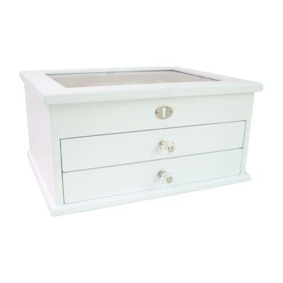 Mele And Co Large Lili White Jewelry Boxes