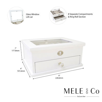 Mele And Co Mini Lili White Jewelry Box