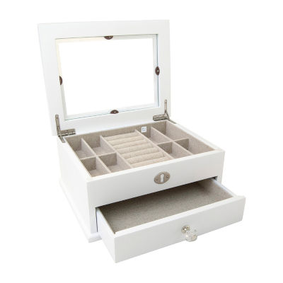 Mele And Co Mini Lili White Jewelry Box