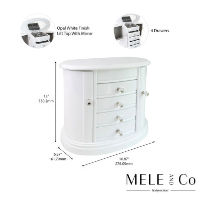 Mele And Co Heloise  White Jewelry Box