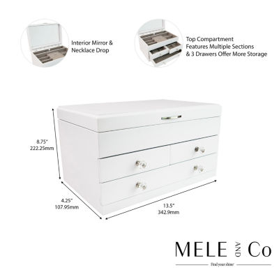 Mele And Co Fairhaven  White Jewelry Boxes