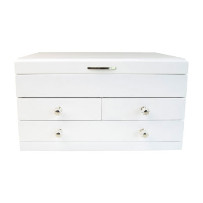 Mele And Co Fairhaven  White Jewelry Box