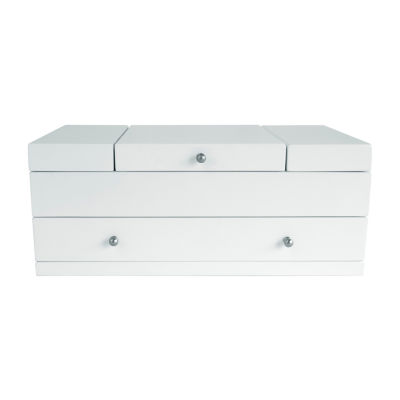 Mele And Co Everly White Jewelry Box