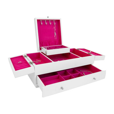 Mele And Co Everly White Jewelry Box