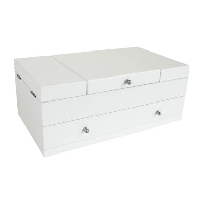 Mele And Co Everly White Jewelry Box