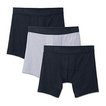 Fruit of the Loom Breathable Mens 3 Pack Boxer Briefs, Color