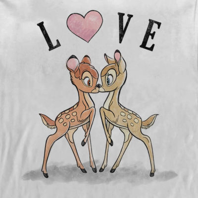 Mens Long Sleeve Bambi Graphic T-Shirt
