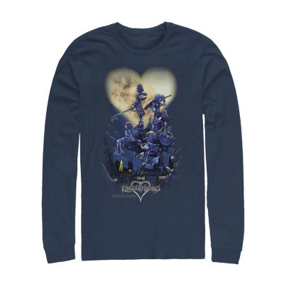 Mens Crew Neck Long Sleeve Classic Fit Graphic T-Shirt