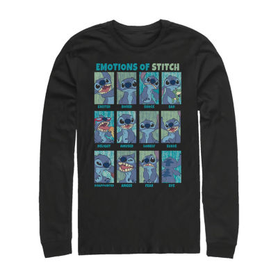 Mens Long Sleeve Stitch Graphic T-Shirt