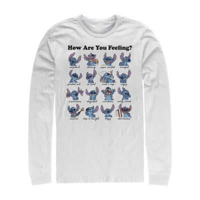 Mens Long Sleeve Stitch Graphic T-Shirt