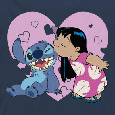 Mens Long Sleeve Lilo & Stitch Graphic T-Shirt