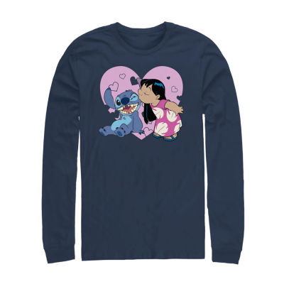 Mens Long Sleeve Lilo & Stitch Graphic T-Shirt