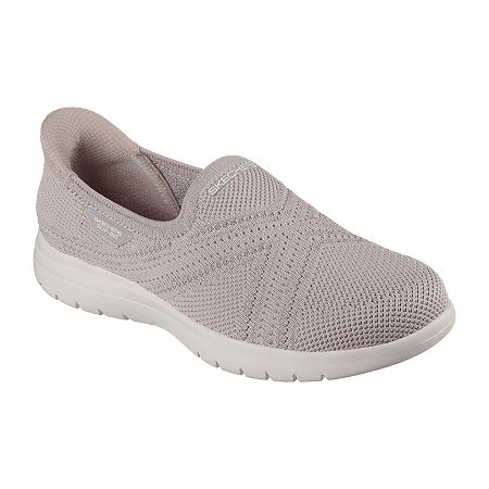 Skechers Hands Free Slip-Ins Womens Flex Excellency Slip-On Shoe, 9 Medium, Beige