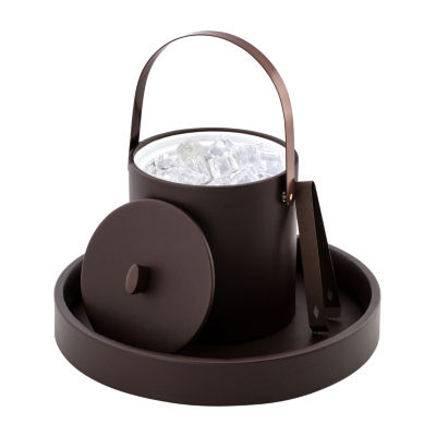 Kraftware Durham 2-pc Ice Bucket With Lid + Tong Set