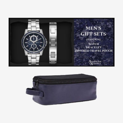 American Exchange Mens Silver Tone 3-pc. Watch Boxed Set M0042-42-J28