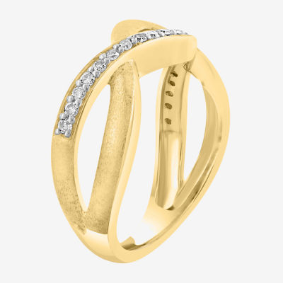 Effy Final Call Limited Quantities! Womens 2MM 1/5 CT. Natural White Diamond 14K Gold Over Silver Band