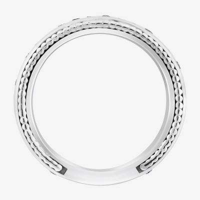 Effy Final Call Limited Quantities! Mens 1/7 CT. T.W. Genuine White Sapphire Sterling Silver Round Fashion Ring