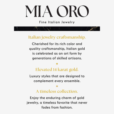 Mia Oro Womens 14K Gold 33mm Round Hoop Earrings