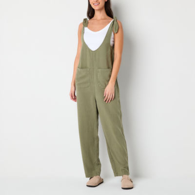 Arizona Sleeveless Womens Overalls-Juniors