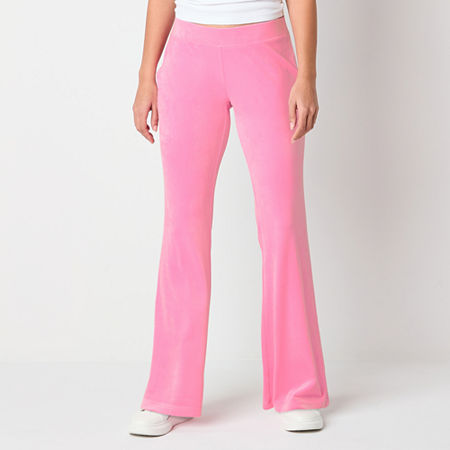 Juicy By Juicy Couture Womens Mid Rise Straight Track Pant-Juniors, X-small, Pink