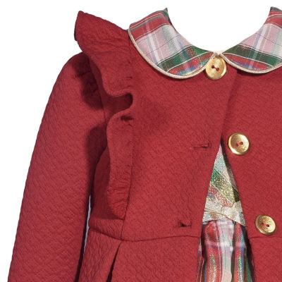 Bonnie Jean Little Girls Plaid Dress Set
