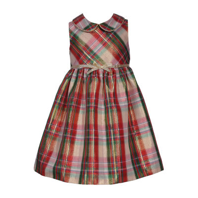 Bonnie Jean Little Girls Plaid Dress Set
