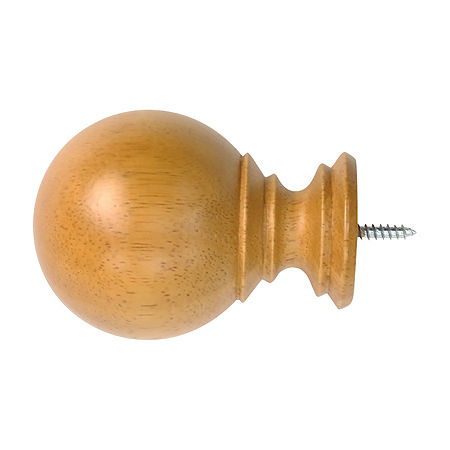 Lumi Home Furnishings Wood Ball 2-pc. Finials In Brown