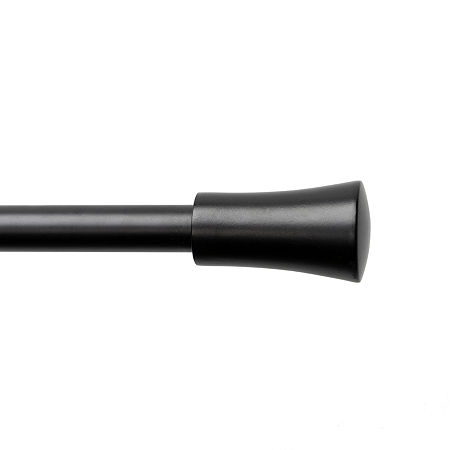 Lumi Home Furnishings Cylinder Cap 3/4 In Curtain Rod In Black