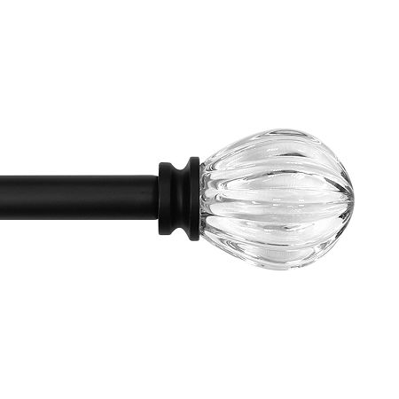 Lumi Home Furnishings Pumpkin 5/8 In Curtain Rod In Black