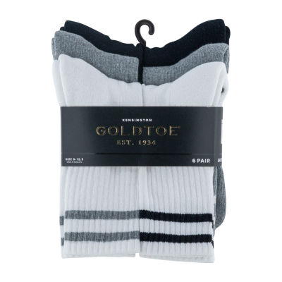 Gold Toe Kensington Short Mens 6 Pair Crew Socks