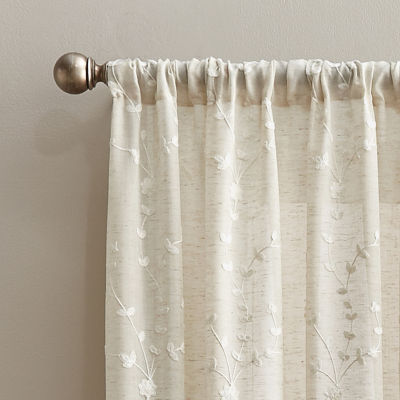 CHF Lynette Rod Pocket Light-Filtering Single Curtain Panel
