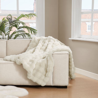Brooklyn Loom Bubble Faux Fur Throw