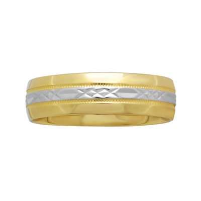 Mens 6mm Wedding Band 10K Gold