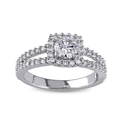 1 CT.T.W. Natural Diamond 14K White Gold Ring